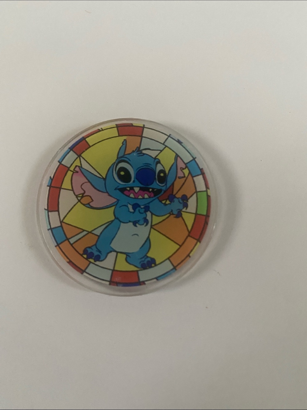 Blue Character Magnet  Stained-Glass Design